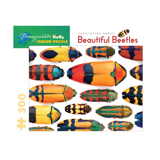 Pomegranate Kids Christopher Marley Beautiful Beetles 300 Piece Jigsaw Puzzle